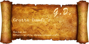 Grotte Damáz névjegykártya